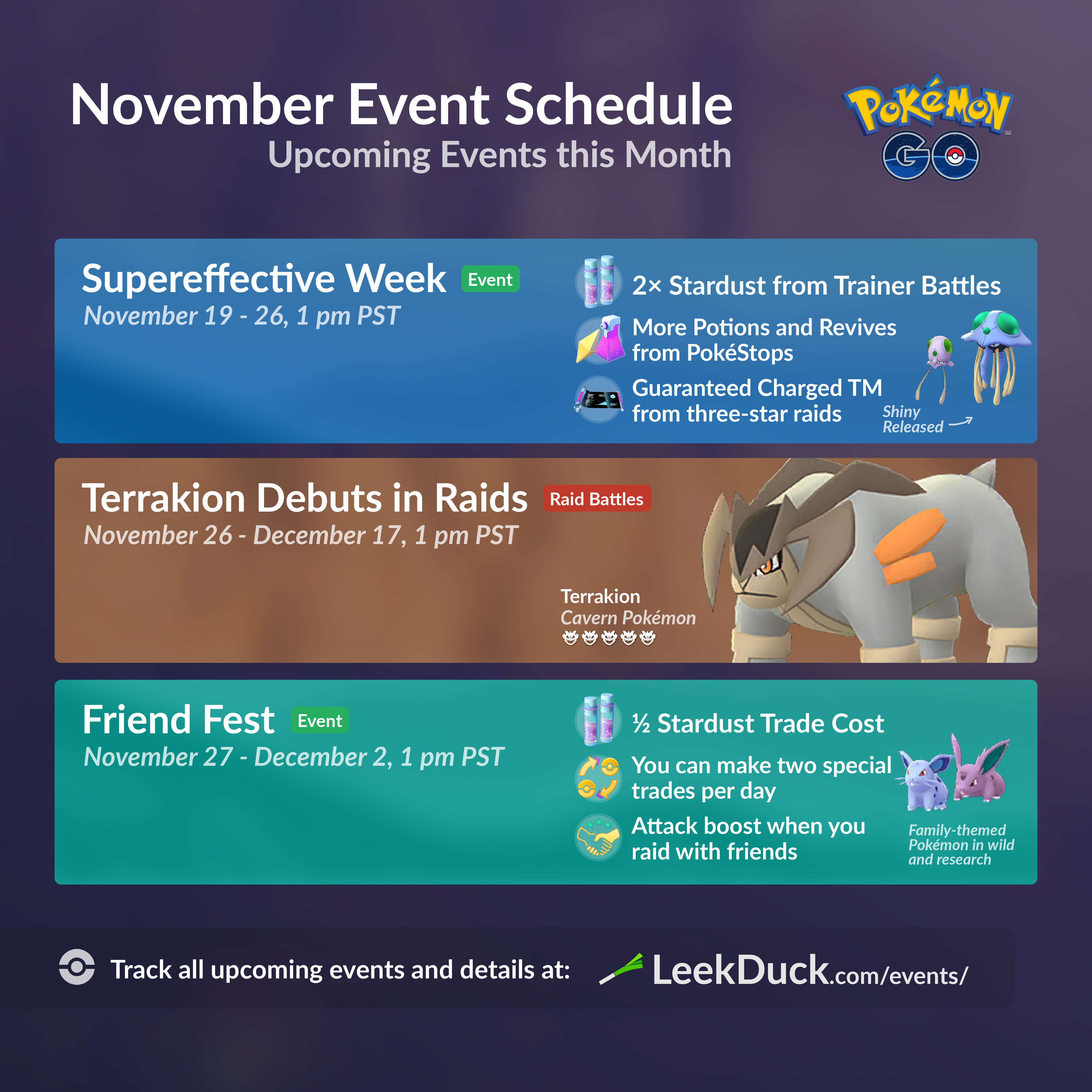 Pokemon Go': November focuses Team Rocket, Terrakion, Friend Fest