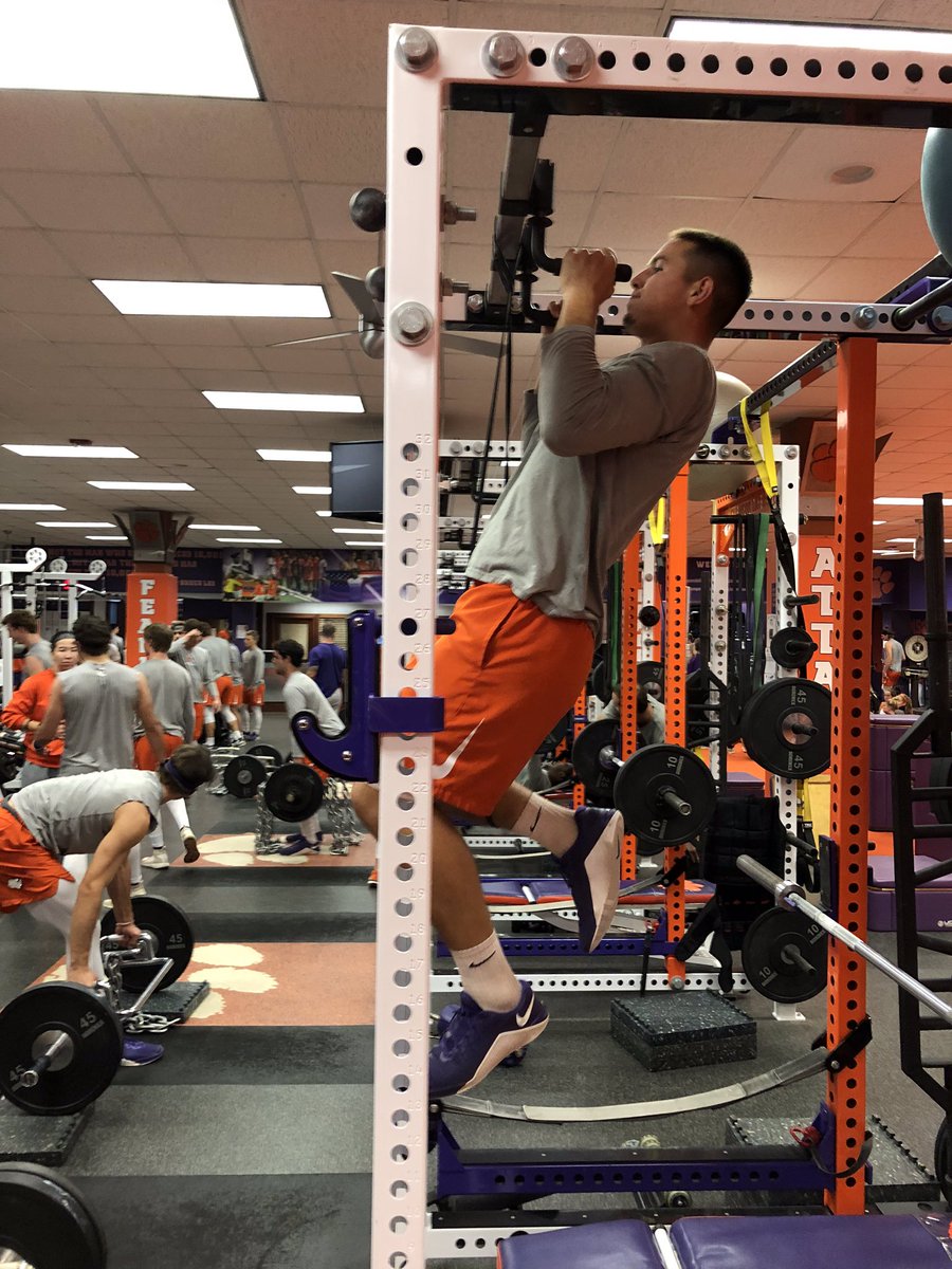 Enjoyed the @ClemsonBaseball workout! #TigerStrong #TrainToReign