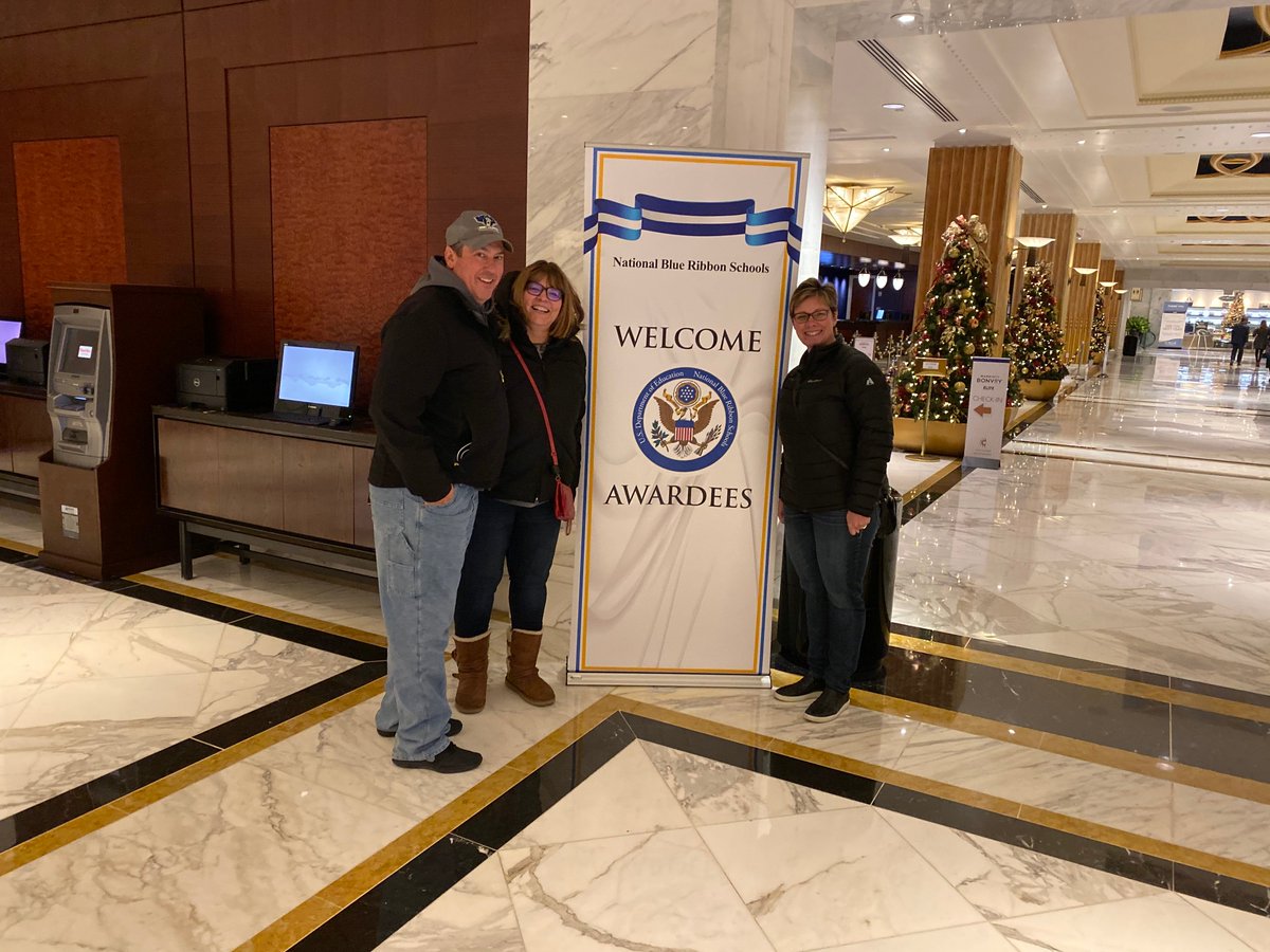 WintersetSchool's tweet photo. Tomorrow is a BIG day for Winterset MS. Mrs. Sawyer, Mr. Pickering and Dr. Meade will be accepting the National Blue Ribbon Award on behalf of all the students and staff. WMS won for being persistently high achieving. Only 362 schools in the entire nation are honored.  So proud! https://t.co/Hl38yx4TKE