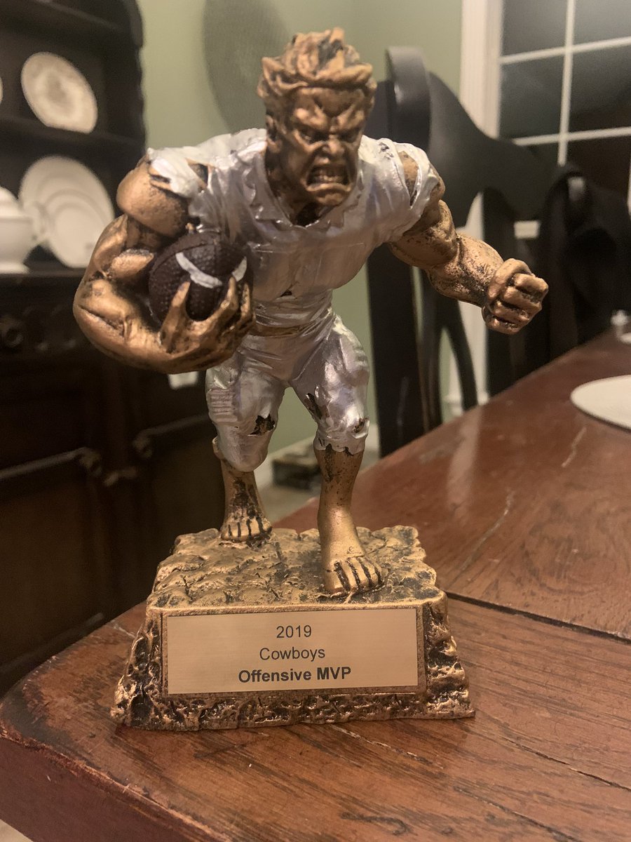 BrookeJackson04's tweet photo. Briggs’ football coach surprised him tonight, honoring him with the Offensive MVP trophy. We are proud of him and all of his hard work this season!🏈 https://t.co/uZHnkGeJnN