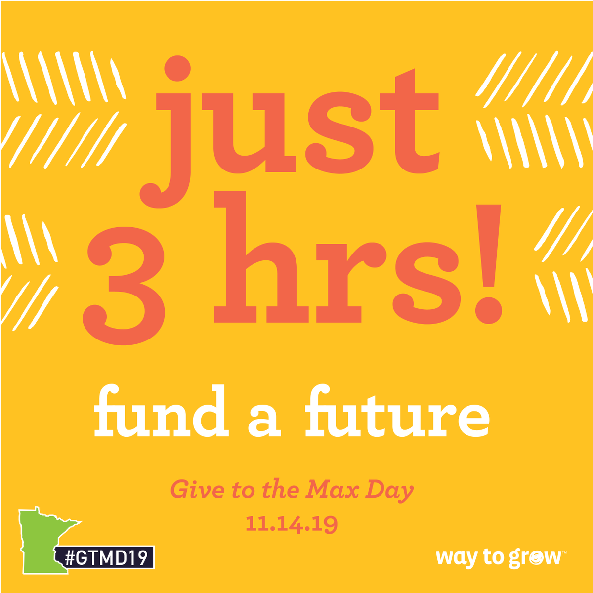 mplswaytogrow's tweet image. Have you donated yet? The clock is ticking! #GTMD19 #fundafuture #WaytoGrow givemn.org/organization/W…