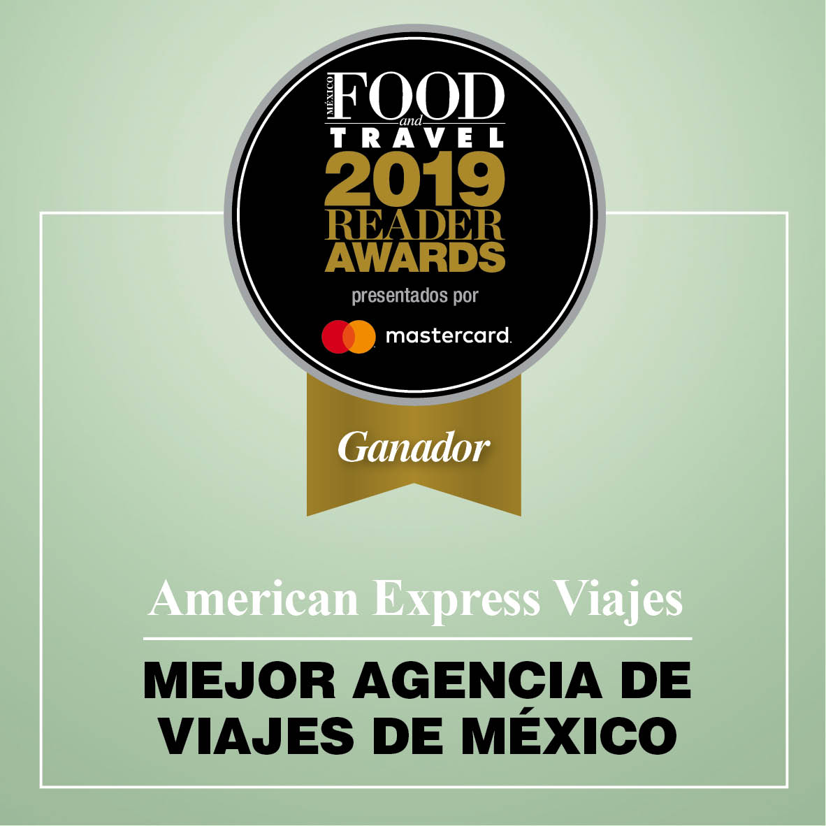 FoodandTravelMX's tweet photo. La mejor Agencia de Viajes de México es: American Express Viajes @AmericanExpress 🎉👏 ¡Felicidades! #ReaderAwards https://t.co/dB0RjTaOFB