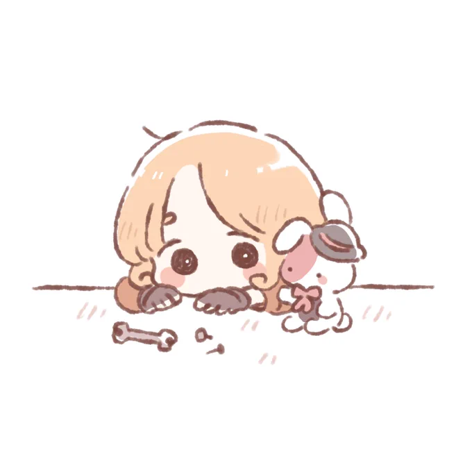 アイコントレちゃんずっと泣いてたのでうさぎちゃんあげた? 