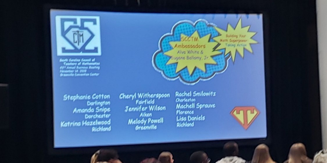 Great day of presenting and learning <a href="/SCmathteachers/">SCCTM</a>.   I am excited about serving as a SCCTM  ambassador.