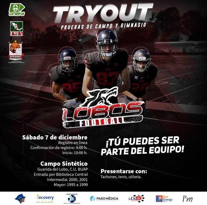FBALobosBuap's tweet photo. Forma parte del equipo #LobosFootBall Participa en el #TRYOUT.
🚧 El registro se realizará a través de la aplicación móvil de #LobosFootBall. ¡Descárgala!

📱Disponible en AppStore 👉🏻 https://t.co/NPhMZ0ldXS
📱Disponible en Google Play 👉🏻 https://t.co/TCGgBU0VB5 https://t.co/CjShGNE66n