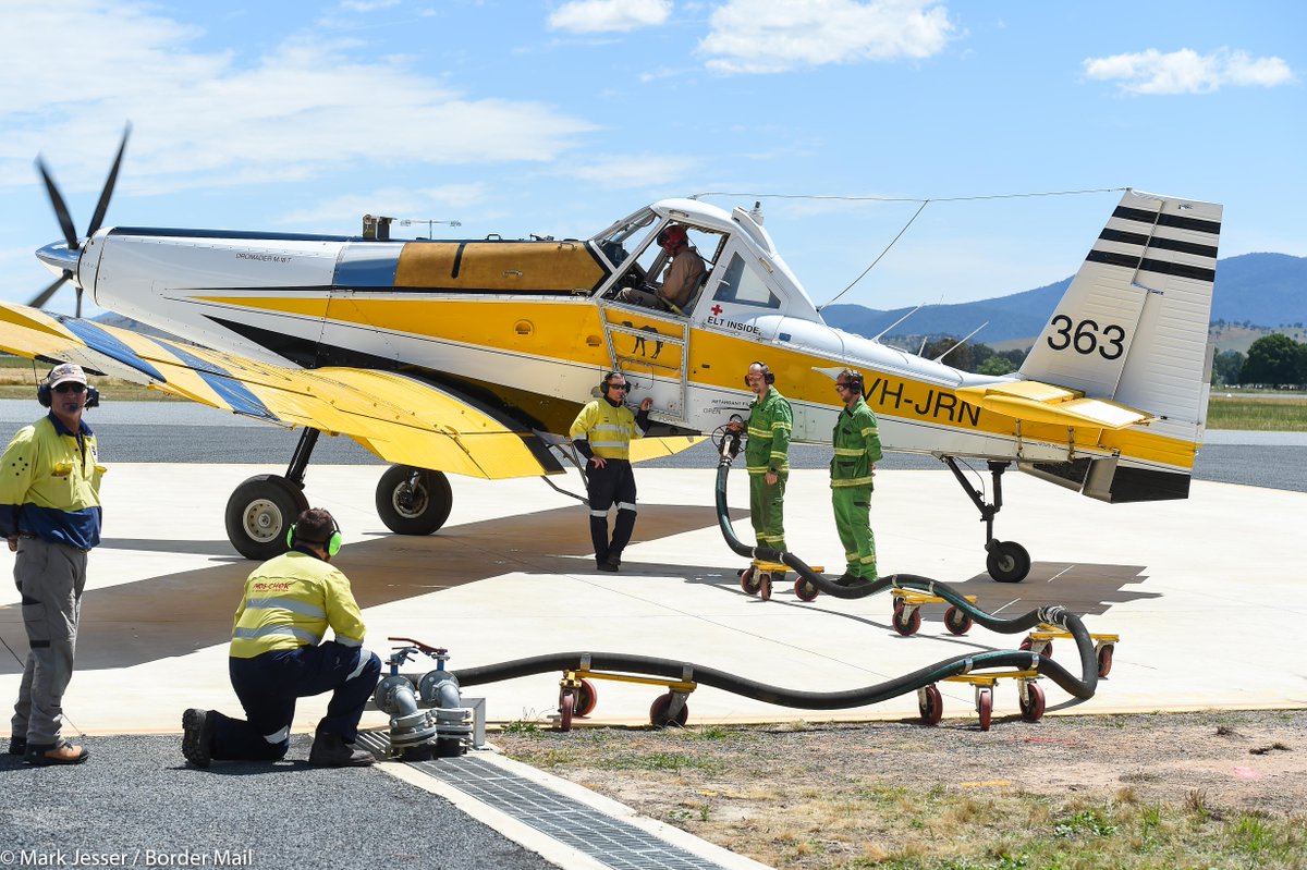 PHOTOS: <a href="/CFA_Updates/">cfa_updates</a> and @DELWP_Vic #weworkasone training exercise today at #Corryong airport 📷 <a href="/bordermail/">bordermail</a>