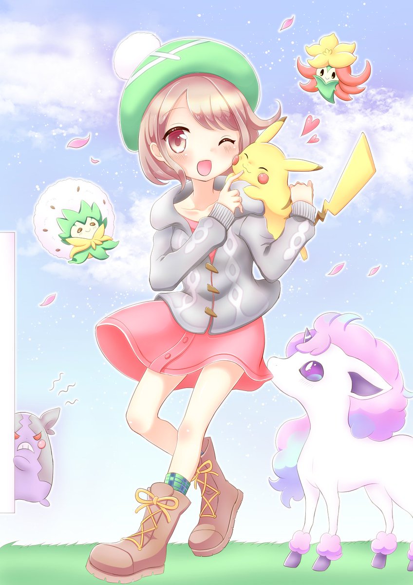 Uzivatel 花咲ちゆ イラストレーター Na Twitteru ポケモン剣盾 発売おめでとう お祝いの気持ちをこめて 新ポケモンちゃんと 主人公ちゃんの絵を描きました 久々に気合いを入れて描いたので 是非見て下さいませ ポケモン剣盾