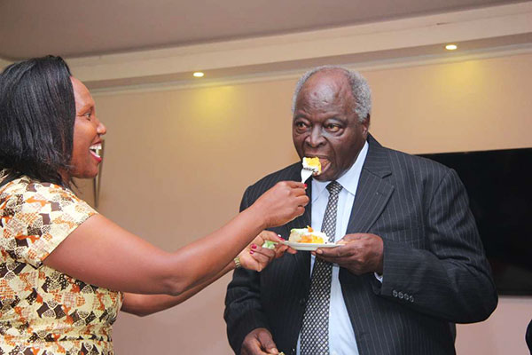 Happy happy one H.E Former president Mwai Kibaki marks 88th birthday  