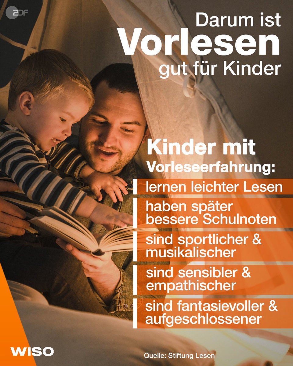 Darum ist Vorlesen gut für Kinder👇 #Vorlesetag #WISO