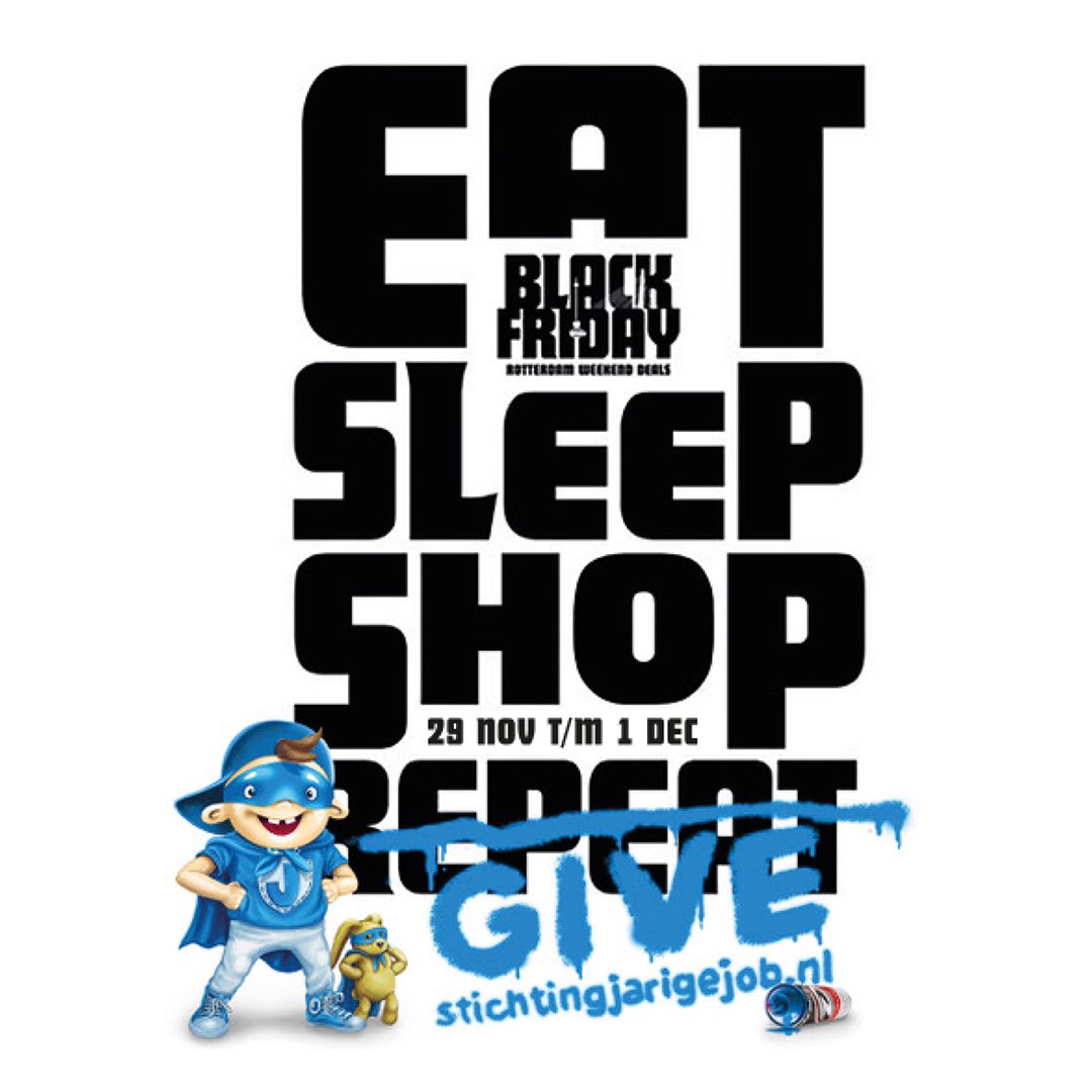 Over twee weken is het weer tijd voor Black Friday! 🤩 Shop tot lekker laat op vrijdag en score het hele weekend de mooiste items er korting. Dit jaar staat in het teken van Stichting Jarige Job! 🎁 Zien we je daar? #lijnbaanrotterdam #rotterdam #blackfriday