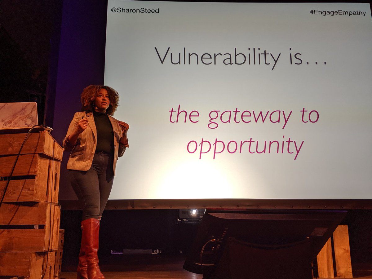 nail7's tweet photo. “Vulnerability is the gateway to opportunity.” Inspiring talk by @sharonsteed at #btconf https://t.co/23iAqKvpRY
