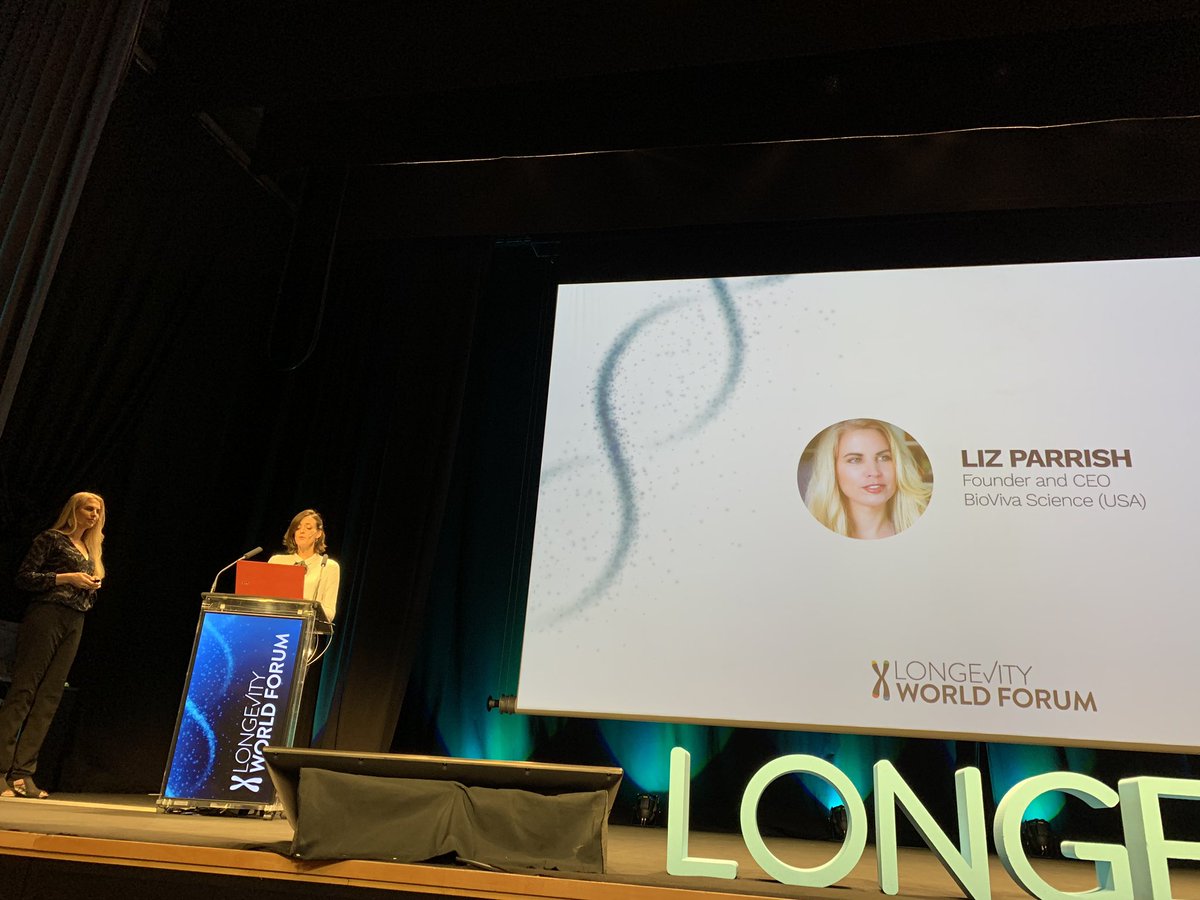 osfabregat's tweet photo. Mediática intervención de @ParrishLiz en @LongevityWF: primera paciente que sigue tratamiento con telomerasa...forever young? El tiempo nos dirá... (nunca mejor dicho) #Longevity19 https://t.co/6w0X62FL7J