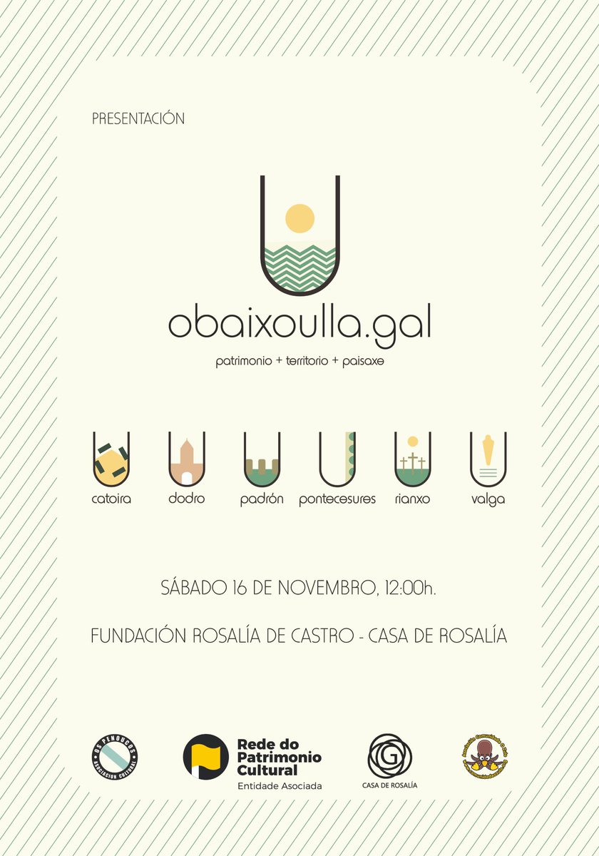 Mañá sábado ás 12:00 horas, na <a href="/CasadeRosalia/">Casa de Rosalía</a>, terá lugar a presentación de obaixoulla.gal | patrimonio + territorio + paisaxe #OBaixoUlla 👇🏿
ospenoucos.gal/2019/11/05/pre…
