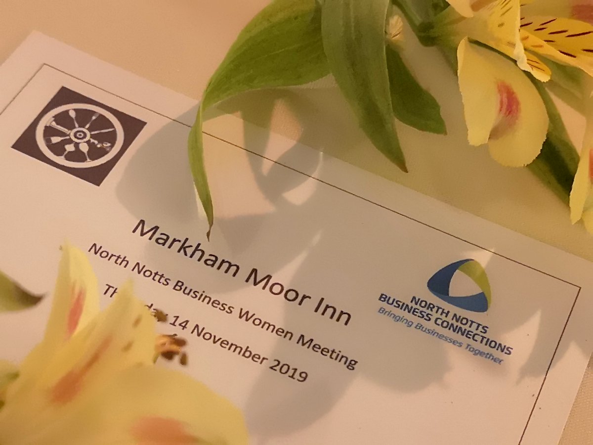 NorthNottsBC's tweet photo. AMAZING lunch for our North Notts Business Women yesterday at the fabulous @markhammoorinn The chefs even went out in all that horrid wind and rain to freshly pick the viola for the dessert. How's that for service? A big thank you to Joe, Mike and the team. #LoveNorthNotts https://t.co/hSdbfEBAkq