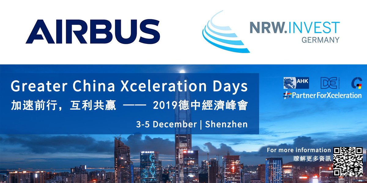 GICGCCHongKong's tweet photo. Only 🗓️1⃣8⃣ days until THE #SinoGerman #business event of 2019 kicks off in #Shenzhen! The Greater China Xceleration Days will feature interactive project sessions w/ @Airbus, @NRWINVEST & more. Tickets at https://t.co/nG7NHRGgtQ!
#PartnerForGreaterChina
#PartnerForXceleration https://t.co/ouFvc09X77