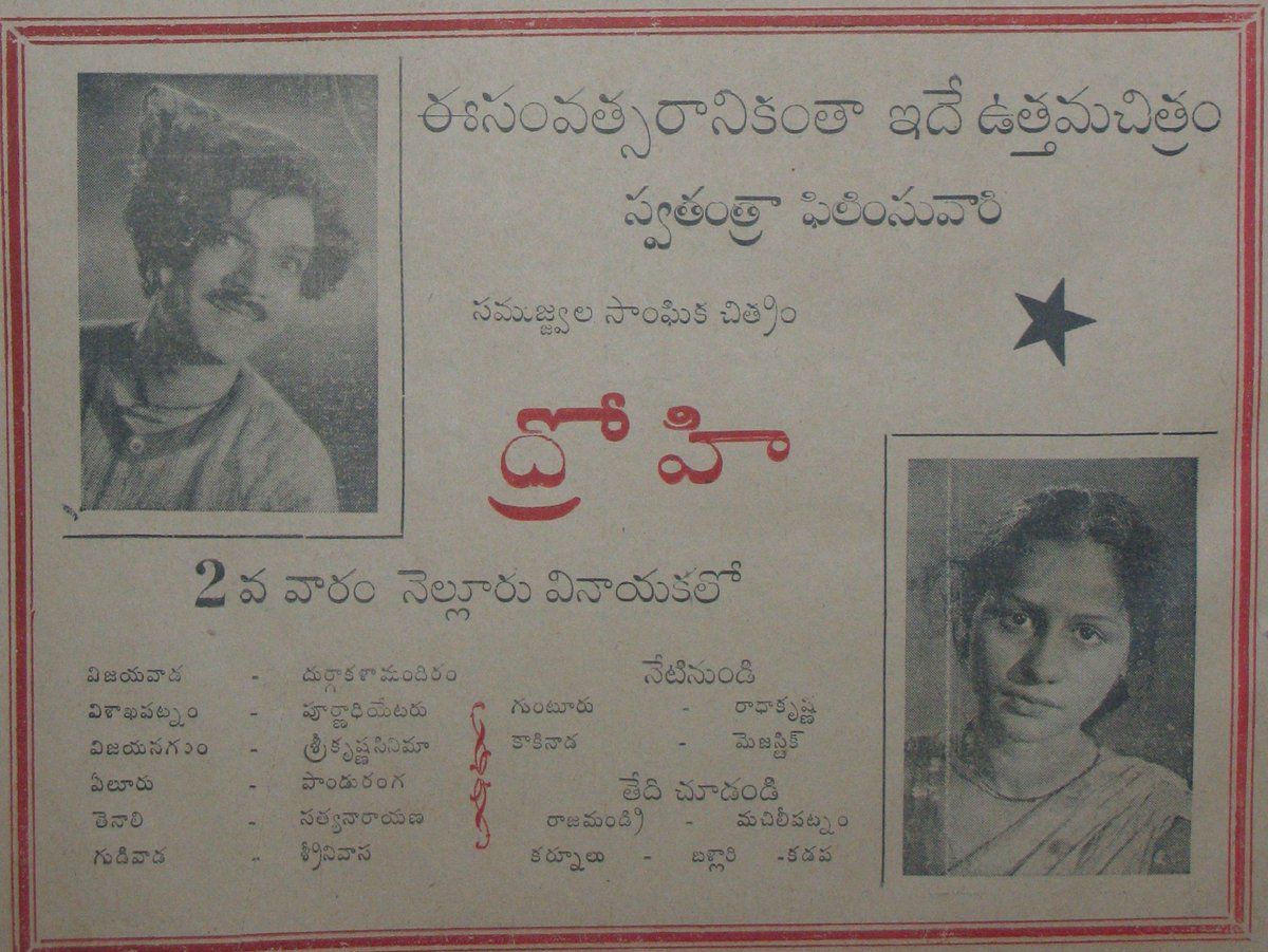 1948, Hit films Gantasala Balaramaiah's  #BalaRajuStarring : Vara Lakshmi, ANR, Anjali DeviLV Prasad's  #Drohi Starring : Vara Lakshmi, KS Prakash Rao, LV Prasad