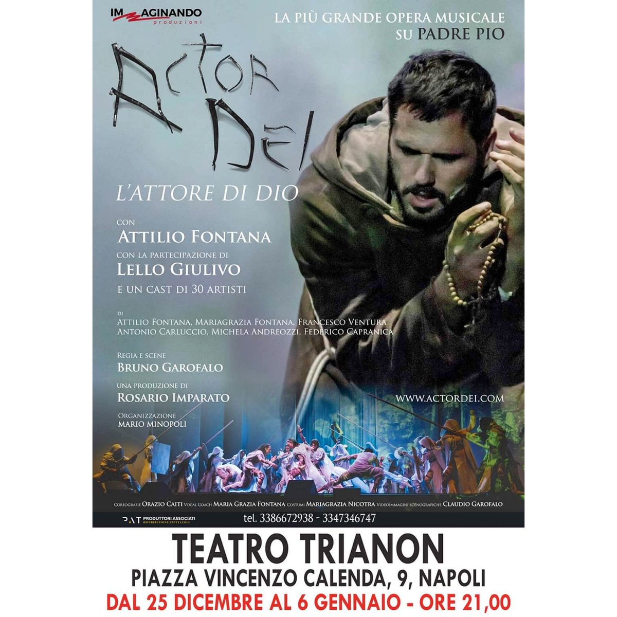 #ActorDei sta tornando. Le mie corna da diavoletto anche! Vi aspetto dal 25 Dicembre al 6 Gennaio al #trianonviviani di Napoli! Festeggiamo il Natale insieme.