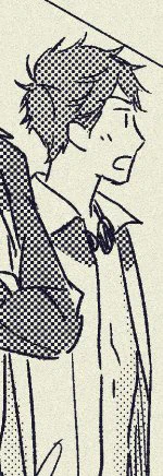 多分青年旭を初めて描いたんですが(このコマだけ)髪型むちゃ難しかったです 