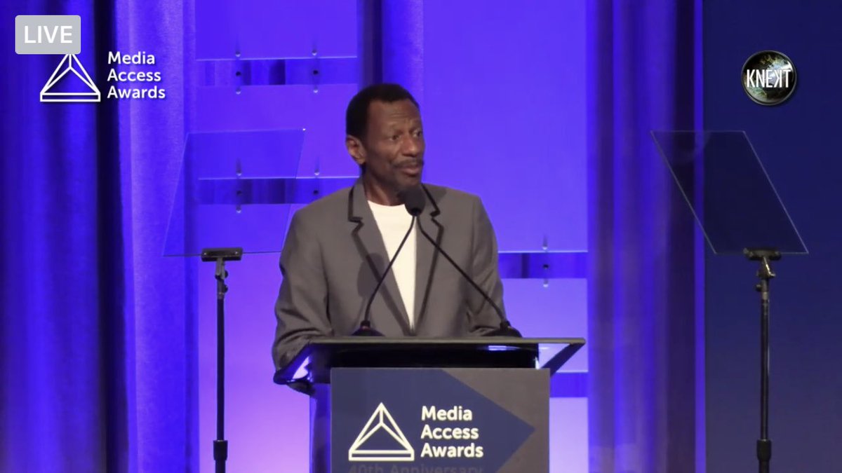 <a href="/CJ_the_Actor/">CJ Jones</a> presents the SAG/AFTRA Disability Awareness Award to <a href="/JayRuderman/">Jay Ruderman</a> and the <a href="/RudermanFdn/">Ruderman Family Foundation</a> #mediaaccessawards