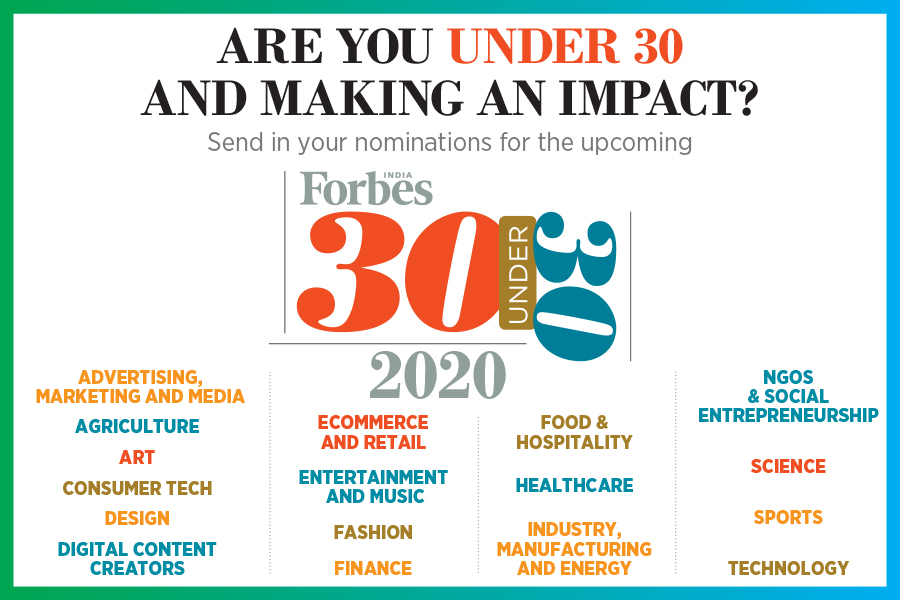 ForbesIndia's tweet image. 📢 CALLING NOMINATIONS for Forbes India 30 Under 30 2020: Applications are now open! We are looking for India&apos;s brightest young achievers to fill up the Class of 2020. P.S. We have added a brand new category: Digital Content Creators. Apply Now!