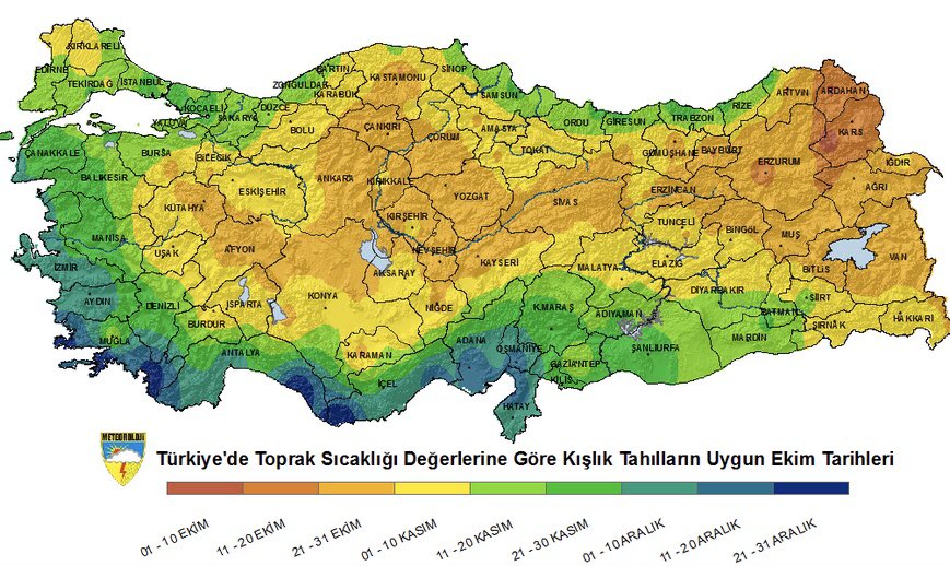 Kışlık Tahıl Ekimi

Toprak sıcaklığının 8-10 °C olduğu zaman ekim yapılırsa kök gelişmesi hızlı ve kök tacı da derin olur. Bu uygun zamandaki ekim, soğuğa ve kurağa karşı dayanıklılığı artırır (Süzer, S. 1994)

#tarım #gıda #tahıl <a href="/meteoroloji_twi/">Meteoroloji (MGM)</a>