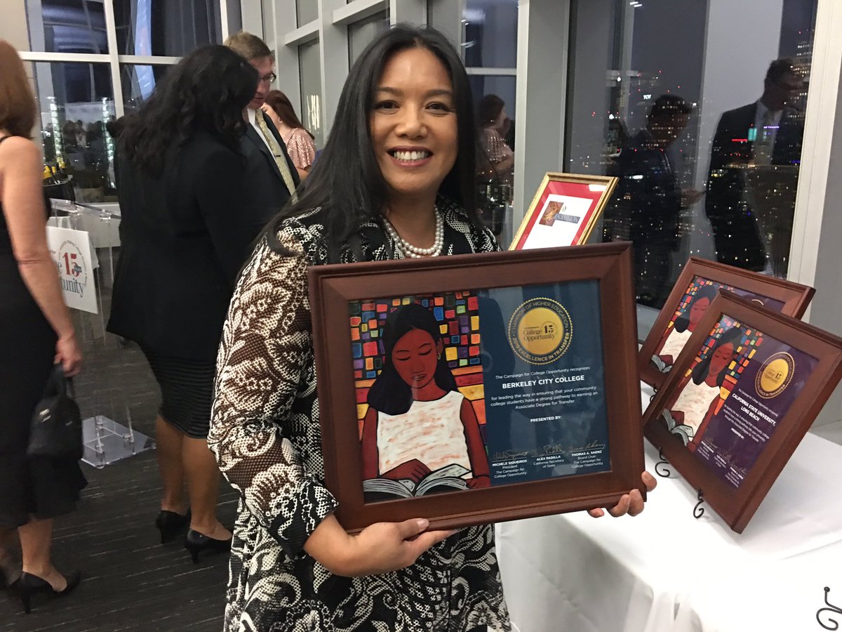 I’m so proud of the work that Berkeley City College is doing for the Associate Degree for Transfer to the CSU!  We were recognized again this year by the Campaign for College Opportunity !  #WeAreBcc <a href="/PeraltaColleges/">The Peralta Colleges</a> <a href="/CollegeOpp/">Campaign for College</a> <a href="/CalCommColleges/">California Community Colleges</a> <a href="/ccleague/">Community College League of California</a>