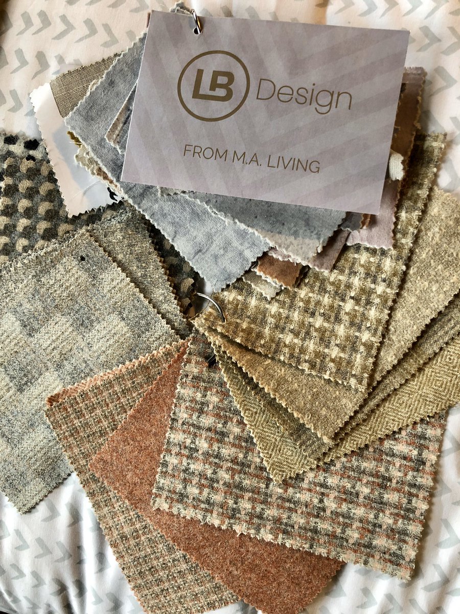 Met up <a href="/malivinguk/">Malivinguk</a> yesterday to finalise plans for my new range of beds. Official launch will be after Xmas, with the first 3 designs in showrooms across the UK by January. Fabric options include these gorgeous Yorkshire tweeds from Abraham Moon.