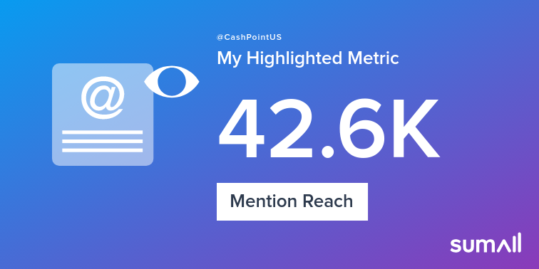 My week on Twitter 🎉: 115 Mentions, 42.6K Mention Reach. See yours with sumall.com/performancetwe…