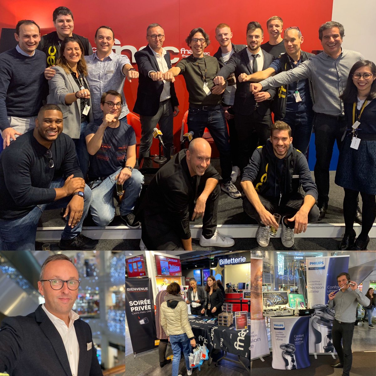 laurentchamp's tweet photo. ⚫️🔴 Toujours beaucoup de plaisir de recevoir ce jeudi 14/11 à la @Fnac de #Nice06 les porteurs de la carte adhérent #Fnac pour une soirée cocktail pleine de surprises, dans un magasin totalement privatisé. #adhérentFnac #hightech #culture #programmeOne #Retail #CotedAzurFrance https://t.co/5CgoRqvPR7