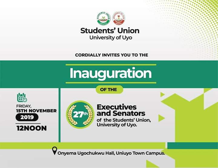 UniuyoSug's tweet photo. #SUGInauguration Happening by 12noon https://t.co/Az5qmmldqU