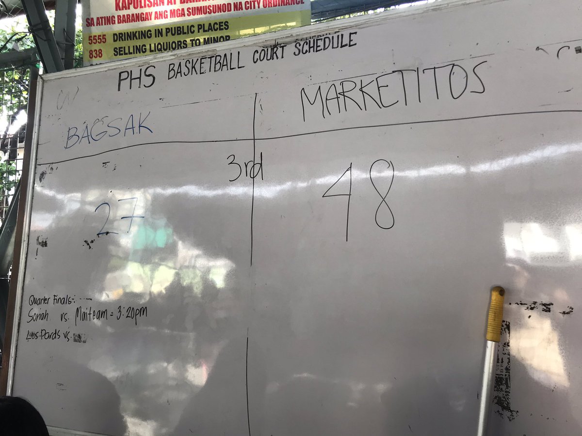 ustjma's tweet photo. The end of first half! 

Team Marketitos leading with 48 points and Team Bagsak with 27 points. 

#USTJMA1920
#DeviateNorms
#GILAS2019 https://t.co/S519vBiumt