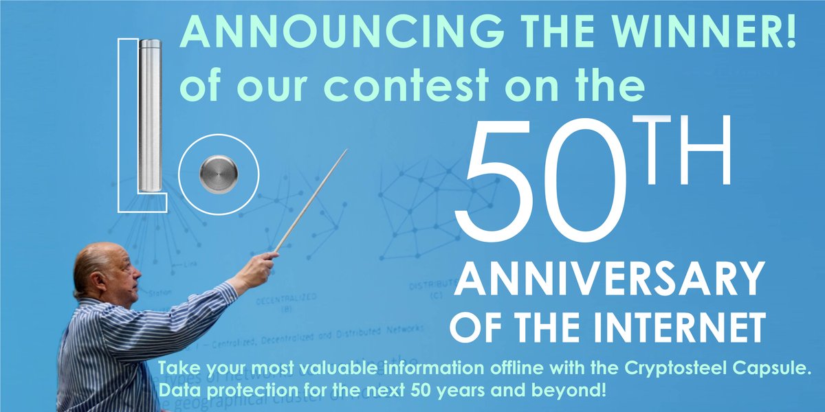 cryptosteel's tweet photo. Announcing the “LO” down on the #winner of a free Capsule! Congratulations on getting #LO with us, @SanakTony. We hope that the next #50Years - and beyond! - finds you, and your valuable data, #safe and #secure.
#backupdevice #Room3420 #Offline https://t.co/eCE0QzzH3Z