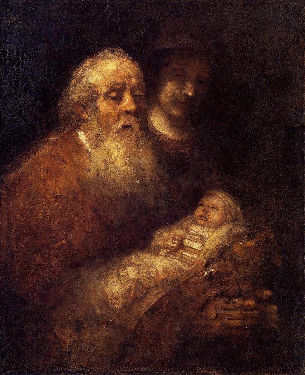 Beth Levin (@op109) on Twitter photo Probably the last work of Rembrandt...
-unfinished
REMBRANDT Harmenszoon van Rijn (1606-1669)
Simeon with the Infant Jesus in the Temple, 1669
Oil on canvas,
98 x 79 cm
Nationalmuseum, Stockholm Probably the last work of Rembrandt...
-unfinished
REMBRANDT Harmenszoon van Rijn (1606-1669)
Simeon with the Infant Jesus in the Temple, 1669
Oil on canvas,
98 x 79 cm
Nationalmuseum, Stockholm