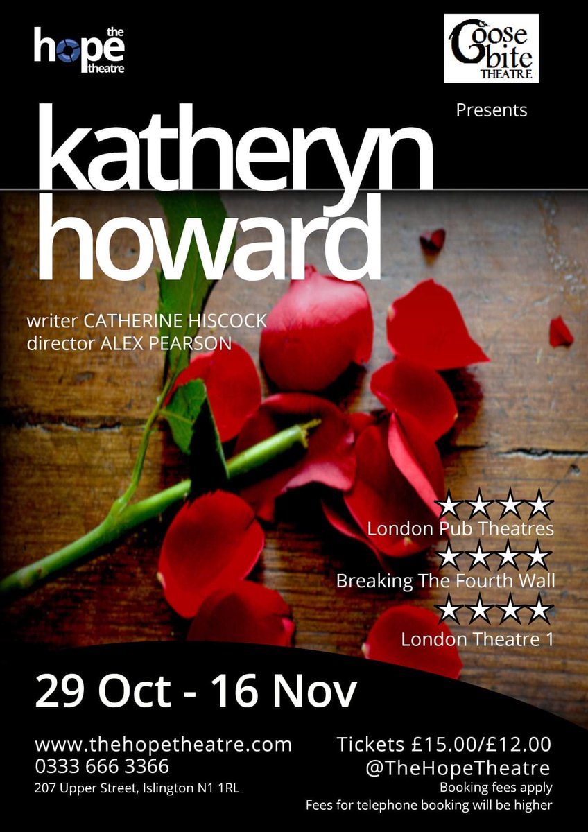 AndreanneAt's tweet photo. The teenage 5th wife of #HenryViii has gone down in history as at best, incredibly stupid &amp; at worst, a devious slut, deserving of her fate. Change the perspective and you get a whole different story! Go see #katherynhoward @TheHopeTheatre
#untoldstories #women #Herstory #Tudor https://t.co/n6sPDOIoJ3
