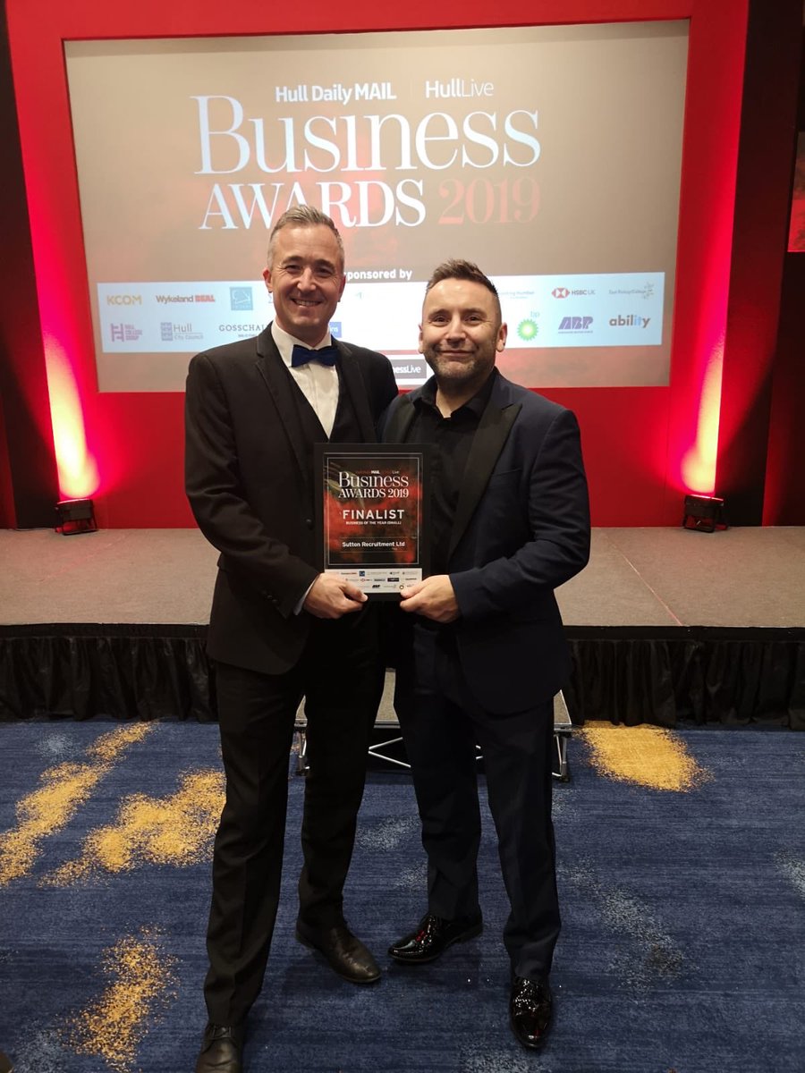 Fantastic evening at the awards, we are honoured to have been shortlisted, huge thank you to <a href="/RecruitVentures/">Recruit Venture</a> for all their support #trvg  #HDMBizAwards