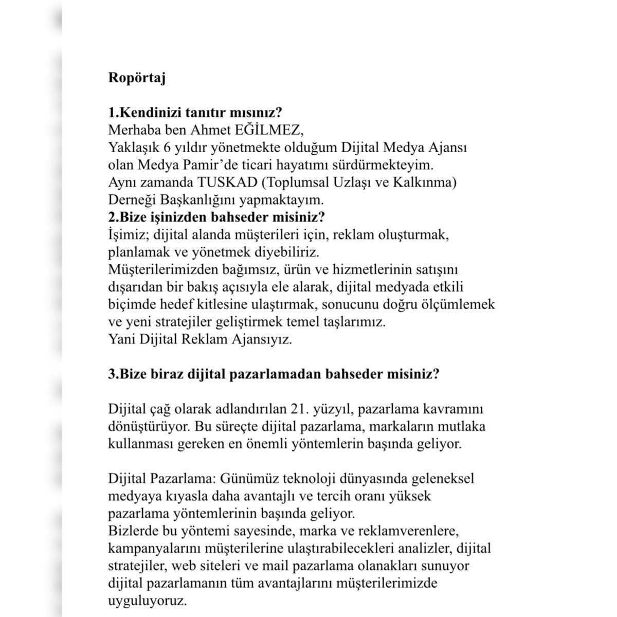 Cem_Cocu's tweet photo. Dijital Medya Ajansı olan Pamir Medya'nın kurucusu ve aynı zamanda TUSKAD Derneği Başkanı Ahmet EĞİLMEZ ile güzel bir röportaj gerçekleştirdik. @EgilmezAhmet 'e ve bize bu deneyim de yardımcı olan ve fırsat sağladığı için @huseyinaltunbas hocamıza teşekkür eder, minnet duyarız. https://t.co/oXbFWwMLCQ