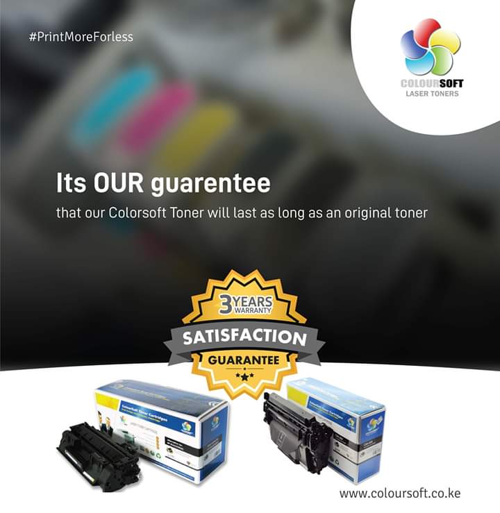 ColoursoftT's tweet image. #FridayFeeling
We guarantee that our toners last as long if not longer than OEM toners. Put our wide variety of toners to the test for yourself through purchasing them here: coloursoft.co.ke.
#PrintMoreForLess #PrintingSolutions #KOTLoyalsOnly