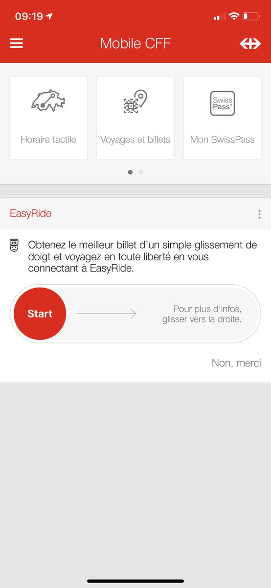 Revazfred's tweet photo. Pour voyager en #train sans devoir acheter un billet à l’avance, il y a désormais Easyride. Montez simplement dans le train et l’app #CFF vous calcule le meilleur prix https://t.co/bCJWozIZBK
