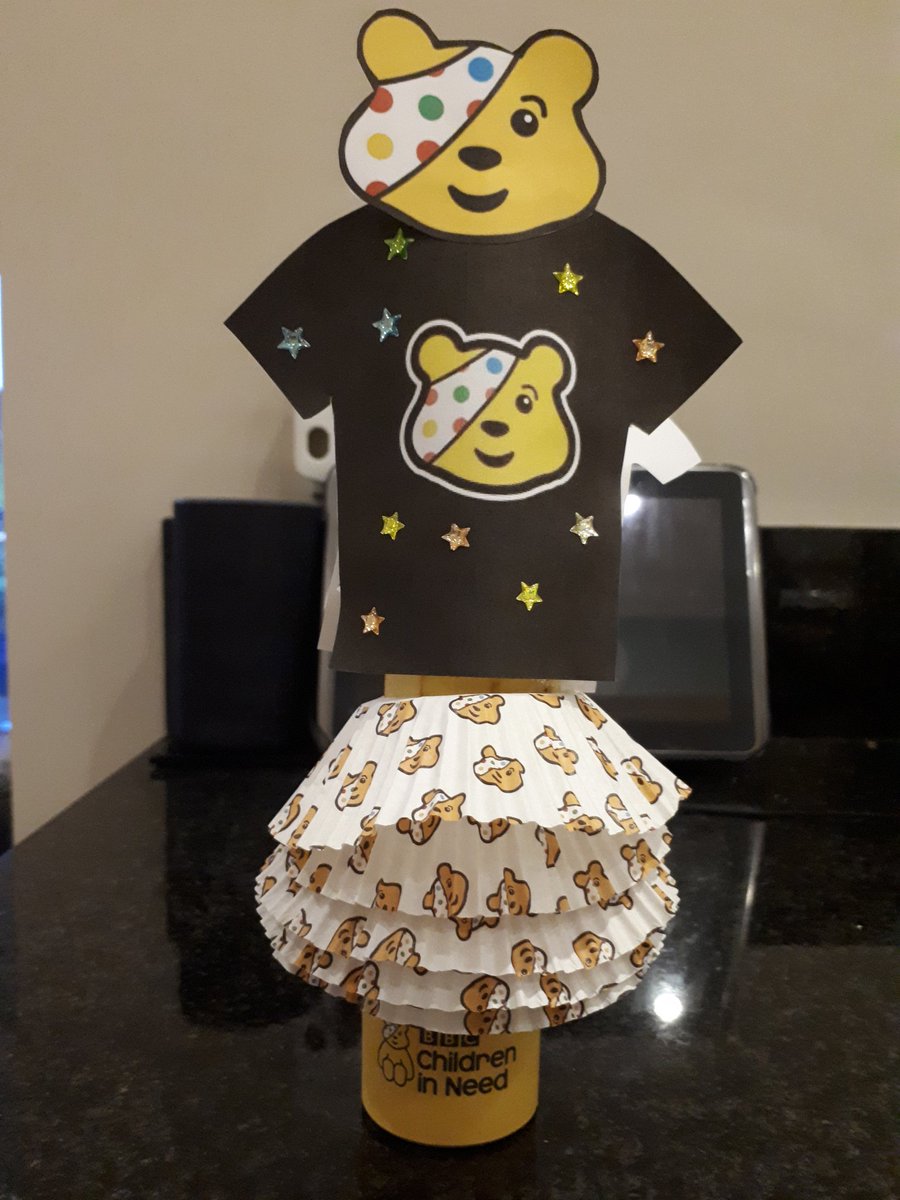 VinNatLewis's tweet image. So our challenge was to put a banana in fancy dress for Children in Need... a true family effort!  #usingimagination #childreninneed #cin2019