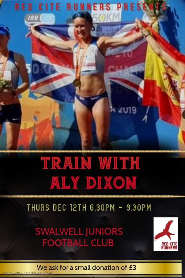 🏅🏅🏅🏅🏅🏅🏅🏅🏅🏅🏅🏅🏅
GB Olympian and 50km world record holder <a href="/alydixon262/">Aly Dixon</a> will be joining us at #RedKiteRunners 6:30pm Thursday 12th December. She will be taking the training session that night and will be holding a Q &amp; A section after our run.
🏅🏅🏅🏅🏅🏅🏅🏅🏅🏅🏅🏅🏅