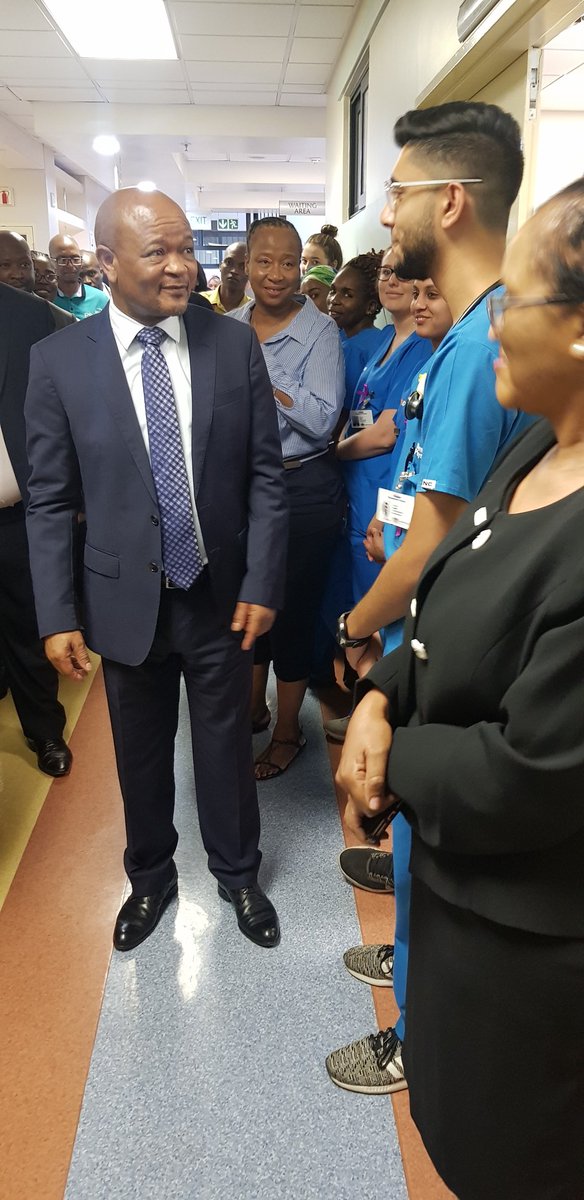 thedpsa's tweet photo. Minister Mchunu and MEC Masuku meet and greet the Physiotherapy Dept team as they head launch the programme. @cpsi_sa #ServiceDeliveryVisits #BathoPele https://t.co/RqbhvOhCwr