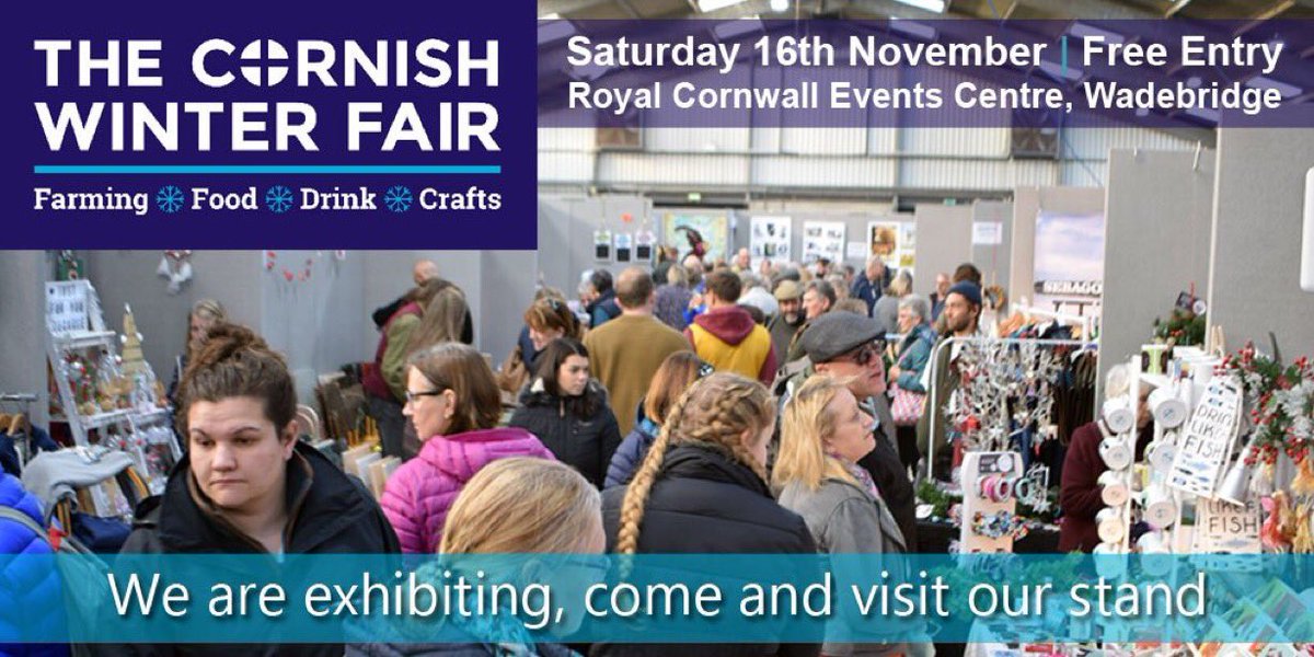 Not long now until <a href="/TheWinterFair/">Cornish Winter Fair</a> which runs alongside the Wadebridge Primestock Show. Around 100 local stalls to browse and buy from.