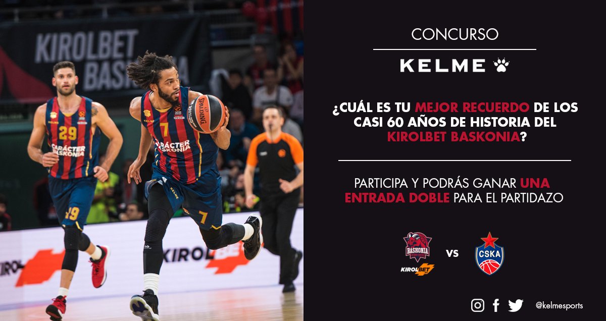 Kelmesports's tweet image. CONCURSO | ¿Quieres vivir este partidazo desde el Buesa Arena? 🏀 Dinos cuál es el mejor momento que has vivido en estos casi 60 años de historia del @Baskonia y 2 entradas pueden ser tuyas. 👉 Condiciones: síguenos, comenta y da RT. #GoazenBaskonia 🔴🔵