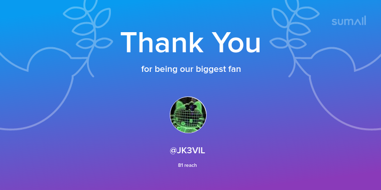 JK4NGEL's tweet photo. Our biggest fans this week: JK3VIL. Thank you! via https://t.co/cXs5I1cwAW https://t.co/NoGIwQeJnJ