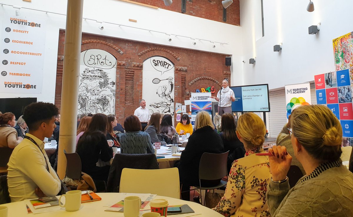 Time for <a href="/elancschamber/">East Lancashire Chamber of Commerce</a>'s first Marketing Mix event at @blackburnyz 👍 Great turnout with 50 marketing professionals in the room!
