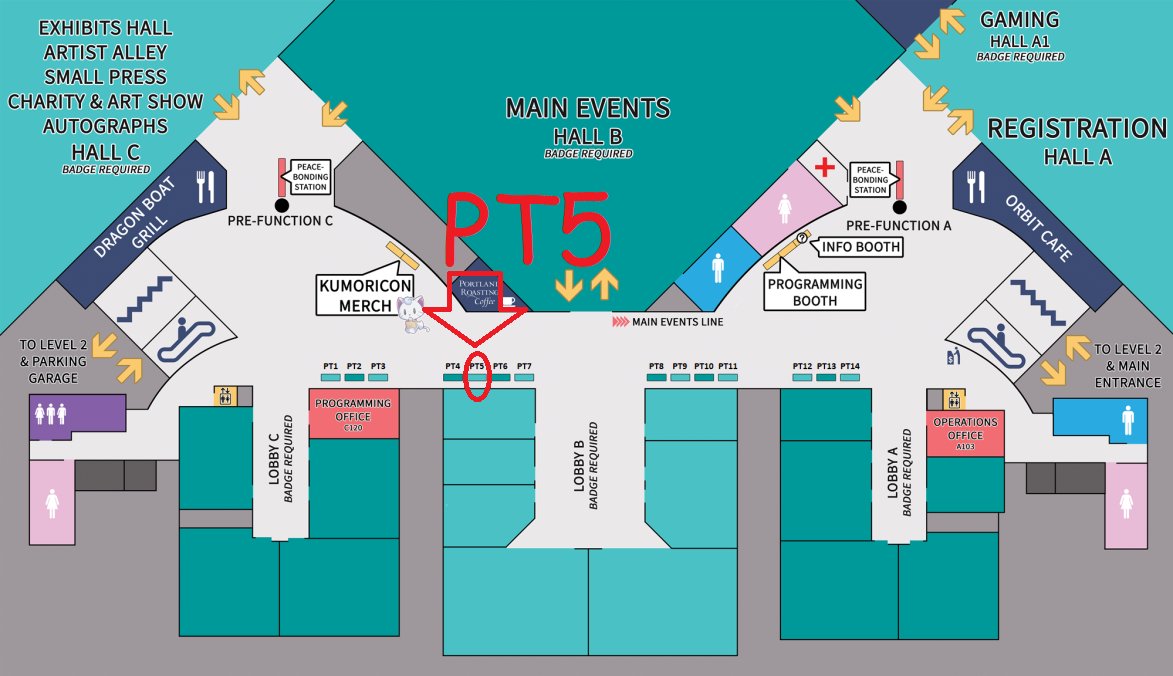 Guessss what!?!? We are going to #kumoricon2019 Hope to see you all there 😍 If you want to find us be will be at PT5 (look at photo below) Also keep your eyes open for our amazing new banner ❤️ Can't wait to see all you beautiful people 😘