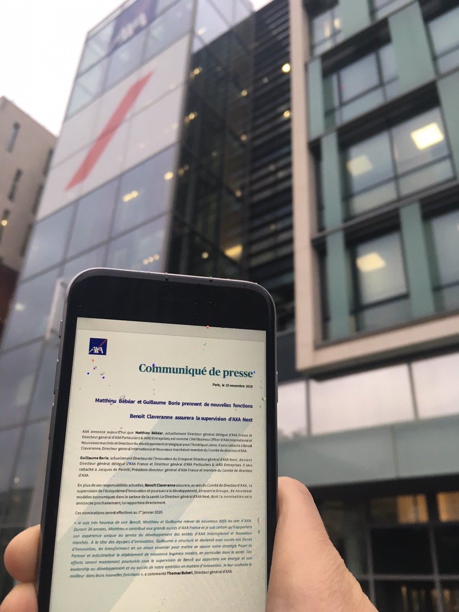Très heureux et honoré de relever un nouveau &amp; passionnant défi chez <a href="/AXAFrance/">AXA France</a>. Merci #AXANext pour des années si riches en innovation pour <a href="/AXA/">AXA</a>, <a href="/Jacques2Peretti/">Jacques de Peretti</a> et <a href="/thomasbuberl/">Thomas Buberl</a> pour votre confiance &amp; @mbebear pour ton héritage exceptionnel. C’est un privilège de te succéder.