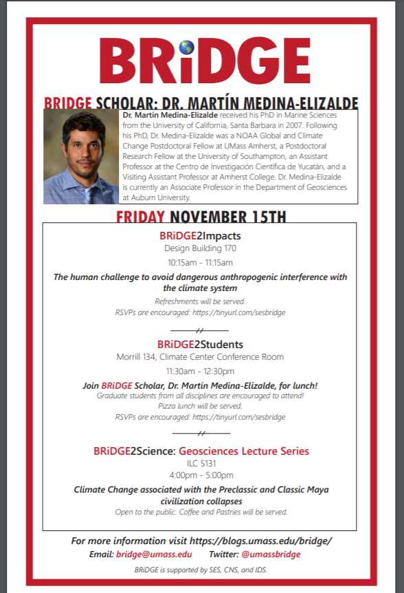 Reminder to join us today for a day of Bridge Scholar events starting at 10:15 in the Design Building, room 170!