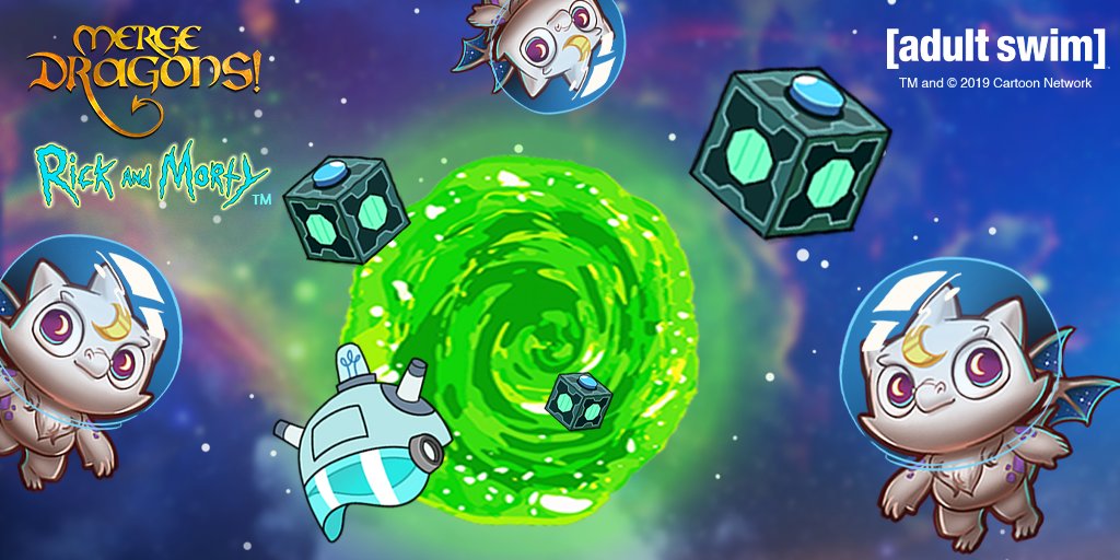MergeDragons's tweet image. The crossover event no one saw coming - Rick and Morty invade Merge Dragons! Play the Moon Juice Event NOW: bit.ly/2Oalavu

P.S. Make sure your game is updated to the latest version and that you have at least 35 Dragon Power to play!   🍊🐉✨🍋

#rickandmorty #moonjuice
