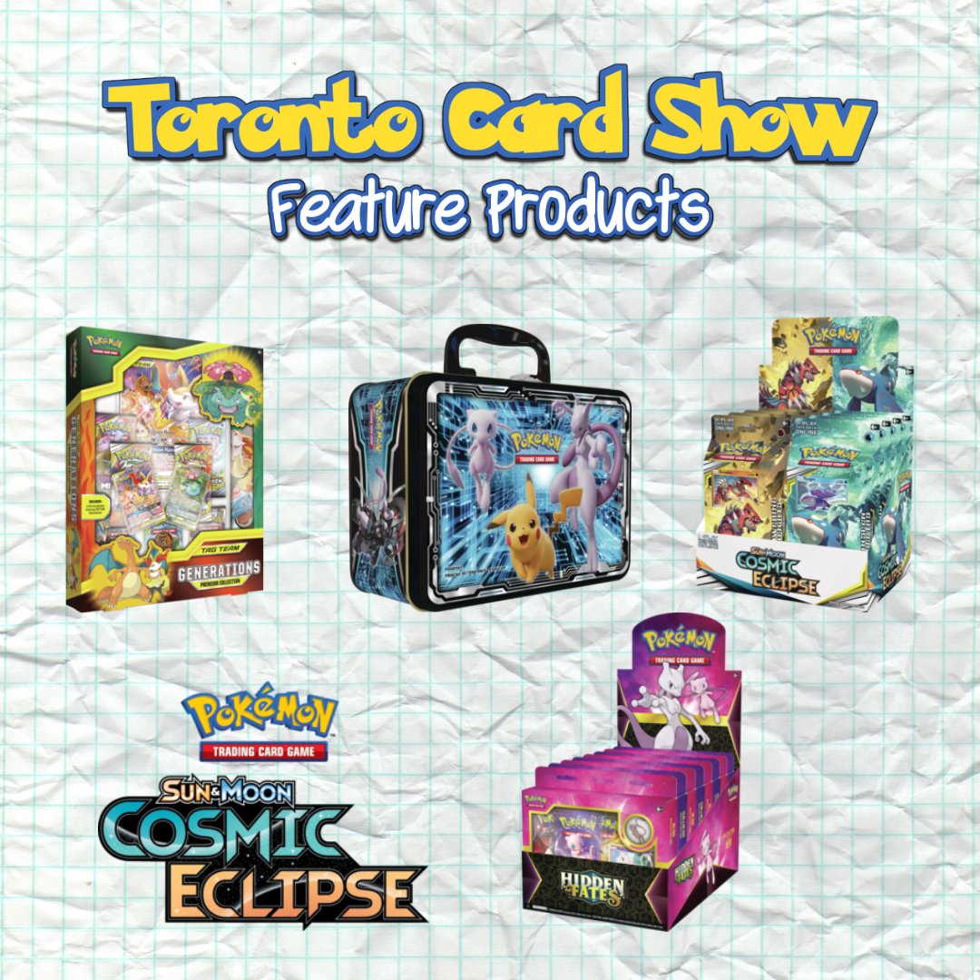 StarterPokemon5's tweet photo. Toronto Card Show! 
This Sunday - November 24 2019 from 11 - 4
SP Shop will be there with loads of Pokemon product ! Come on by and check it out! 
#Pokemon #PokemonTCG #TCG #TCGCanada #TCGToronto #Toronto #TorontoEvents #PokemonCards #PokemonCardsToronto #SPShop https://t.co/taWvVkWgyW